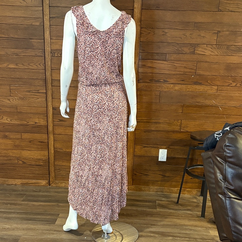 Joe Fresh Rose Pink Ruffle High-Low Midi Dress - Picture 4 of 5